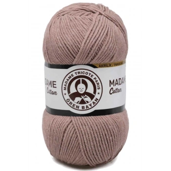 1 Adet Madame Cotton El Örgü İpi Yünü 100 gr 057 Açık Kahve