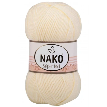 1 Adet Süper İnci El Örgü İpi 100 gr Krem 256