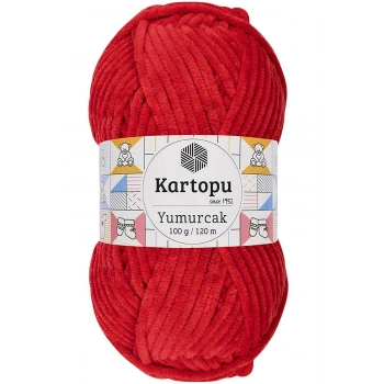 1 Adet Yumurcak Kadife El Örgü İpi Açık Kırmızı K165