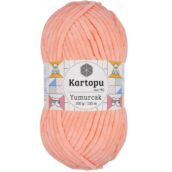 1 Adet Yumurcak Kadife El Örgü İpi Somon K218