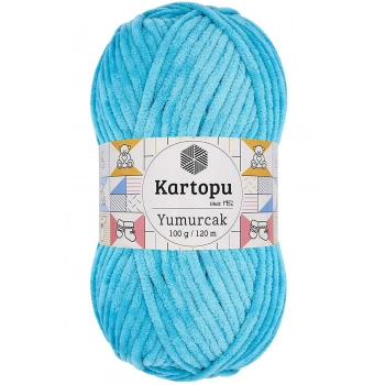 1 Adet Yumurcak Kadife El Örgü İpi Turkuaz K515