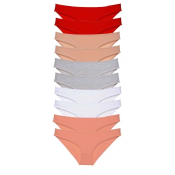 10 adet Süper Eko Set Likralı Kadın Slip Külot 505