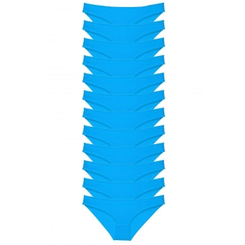 12 adet Süper Eko Set Likralı Kadın Slip Külot Mavi