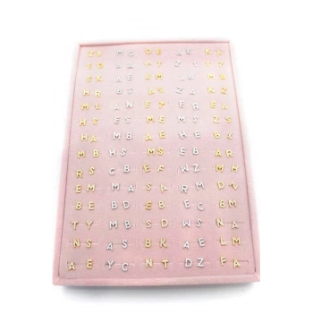 140lı Standlı Harf Tragus Küpe - ÇOK RENKLİ