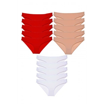 15 adet Süper Eko Set Likralı Kadın Slip Külot 514