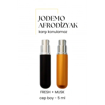 2 Adet Afrodizyak Etkili Erkek Parfüm Cep Boy Musk + Fresh 5ml