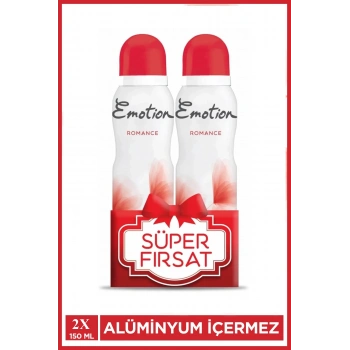 2 Adet Emotion Romance Kadın Vegan Deodorant 150 Ml Hızlı Kurur, Leke Bırakmaz