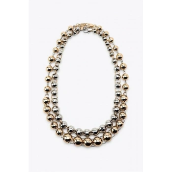 2li Kombine Toplu Zincir Kolye - ÇOK RENKLİ