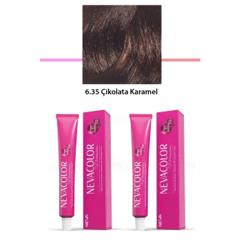 2 li Set Premium 6.35 Çikolata Karamel - Kalıcı Krem Saç Boyası 2 X 50 g Tüp