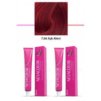 2 li Set Premium 7.66 Aşk Alevi - Kalıcı Krem Saç Boyası 2 X 50 g Tüp