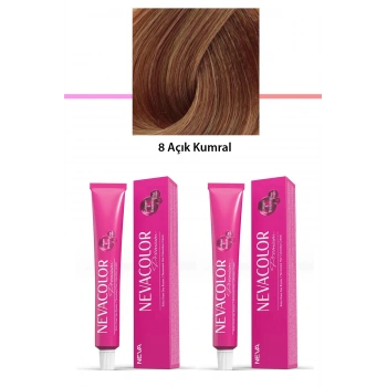 2 li Set Premium 8 Açık Kumral - Kalıcı Krem Saç Boyası 2 X 50 g Tüp