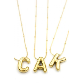 24lü Harf Kolye Seti - Altın