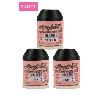 3 Adet Altınbaşak Oya ve Dantel İpi 20 gr - Royaleks - No: 015