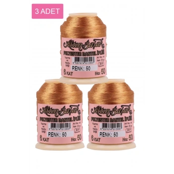 3 Adet Altınbaşak Oya ve Dantel İpi 20 gr - Royaleks - No: 050