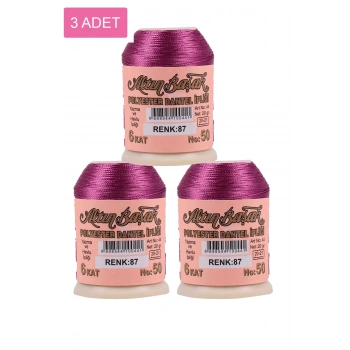 3 Adet Altınbaşak Oya ve Dantel İpi 20 gr - Royaleks - No: 087