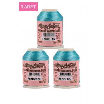 3 Adet Altınbaşak Oya ve Dantel İpi 20 gr - Royaleks - No: 129