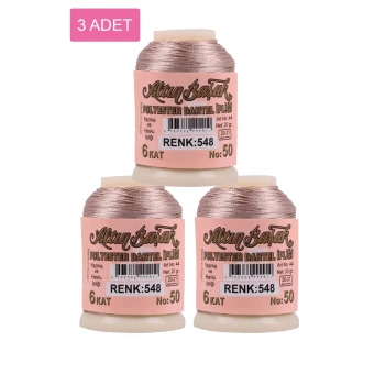 3 Adet Altınbaşak Oya ve Dantel İpi 20 gr - Royaleks - No: 548