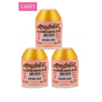 3 Adet Altınbaşak Oya ve Dantel İpi 20 gr - Royaleks - No: 600