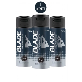 3 Adet Mountain Fresh Erkek Deodorant 150ml Leke Bırakmaz