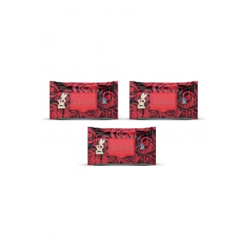 3 Paket Red Rose Islak Havlu Mendil 90 Adet Kapaklı Gül Kokulu