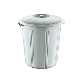 35 Lt Kapaklı Yuvarlak Plastik Büyük Boy Çöp Kovası Su Et Kovası Balkon Kovası Bahçe Kovası Royaleks-55642