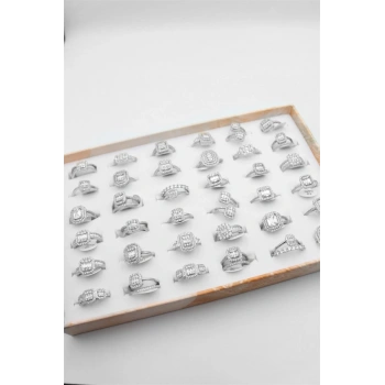 36lı Baget Yüzük Seti - Gümüş