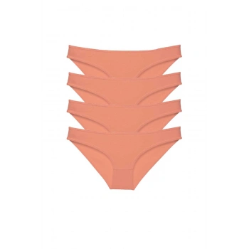 4 adet Süper Eko Set Likralı Kadın Slip Külot Pudra