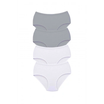 4 Adet Tutku Kadın Yüksek Bel Bato Kalın Lastik Külot S10