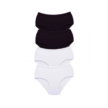 4 Adet Tutku Kadın Yüksek Bel Bato Kalın Lastik Külot S4