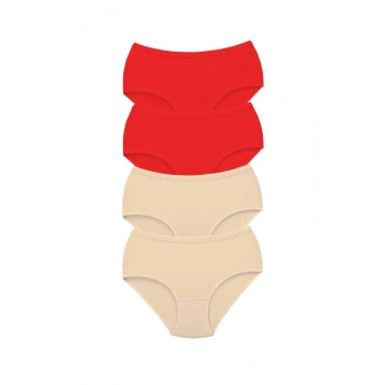 4 Adet Tutku Kadın Yüksek Bel Bato Kalın Lastik Külot S5