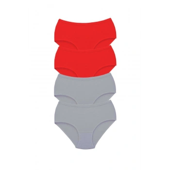 4 Adet Tutku Kadın Yüksek Bel Bato Kalın Lastik Külot S6