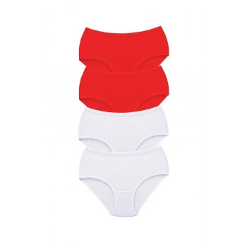 4 Adet Tutku Kadın Yüksek Bel Bato Kalın Lastik Külot S7