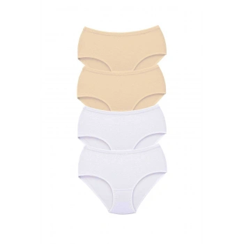 4 Adet Tutku Kadın Yüksek Bel Bato Kalın Lastik Külot S9