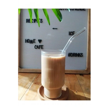 400 ML Isıya Dayanıklı Borosilikat Origami Stil Bardak - Borosilikat Bardak 1 Adet