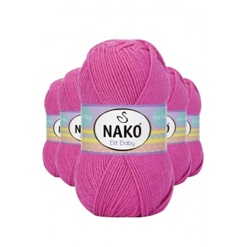 5 Adet Elite Baby El Örgü İpi Tüylenmeyen Bebek Yünü Çöl Gülü 5278