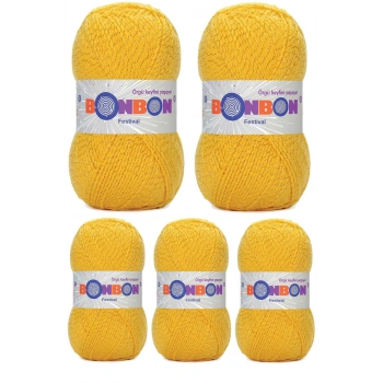 5 Adet Festival Simli Örgü İpi Yünü Renk No:217