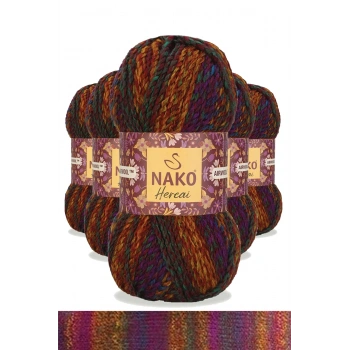 5 Adet Hercai Ebruli Hırka Kazak Atkı Bere El Örgü İpi Yünü 7131