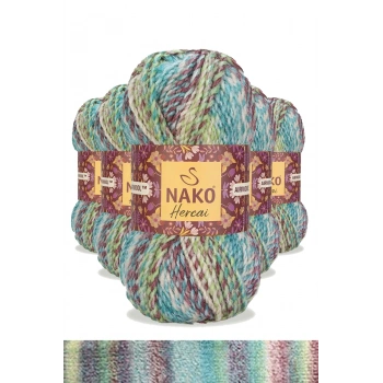 5 Adet Hercai Ebruli Hırka Kazak Atkı Bere El Örgü İpi Yünü 76037