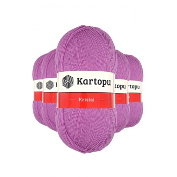 5 Adet Kristal Çift Katlı El Örgü Lif İpi Leylak K805