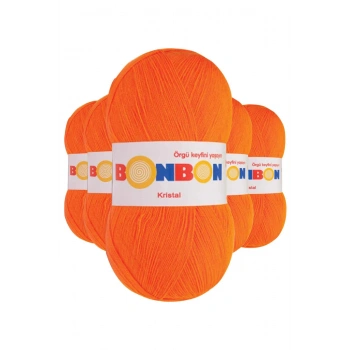 5 Adet Kristal El Örgü Lif İpi Turuncu 98215