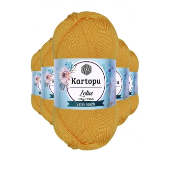 5 Adet Lotus Bikini Büstiyer Bluz Örgü İpi  K318 Koyu Sarı