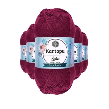 5 Adet Lotus Bikini Büstiyer Bluz Örgü İpi  K747 Mürdüm