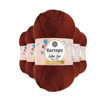 5 Adet Lotus Lux Bikini Büstiyer Bluz Simli Örgü İpi K834 Taba