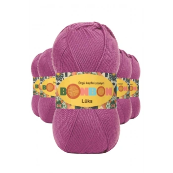 5 Adet Lüks Patik İpi Yünü Mor 98402