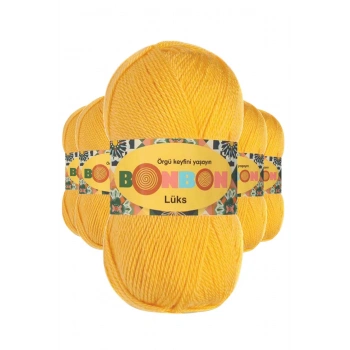 5 Adet Lüks Patik İpi Yünü Sarı 98289