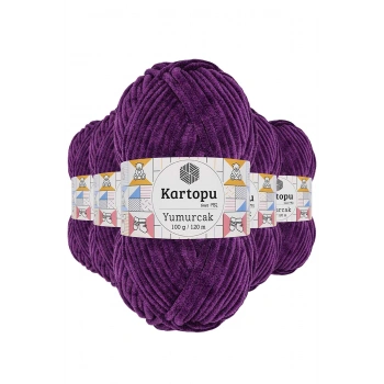 5 Adet Yumurcak Kadife El Örgü İpi Açık Mor K719