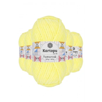 5 Adet Yumurcak Kadife El Örgü İpi Sarı K333