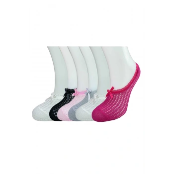 6 Adet Fiyonklu File Kadın Babet Çorap