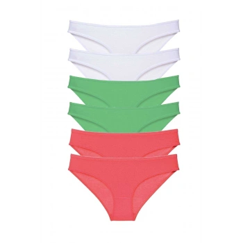 6 adet Süper Eko Set Likralı Kadın Slip Külot 552