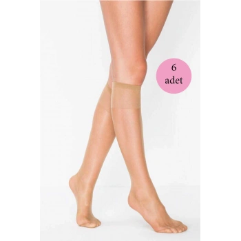 6 Adet Süper Ince 15 den Mat Pantolon Çorabı Bronz